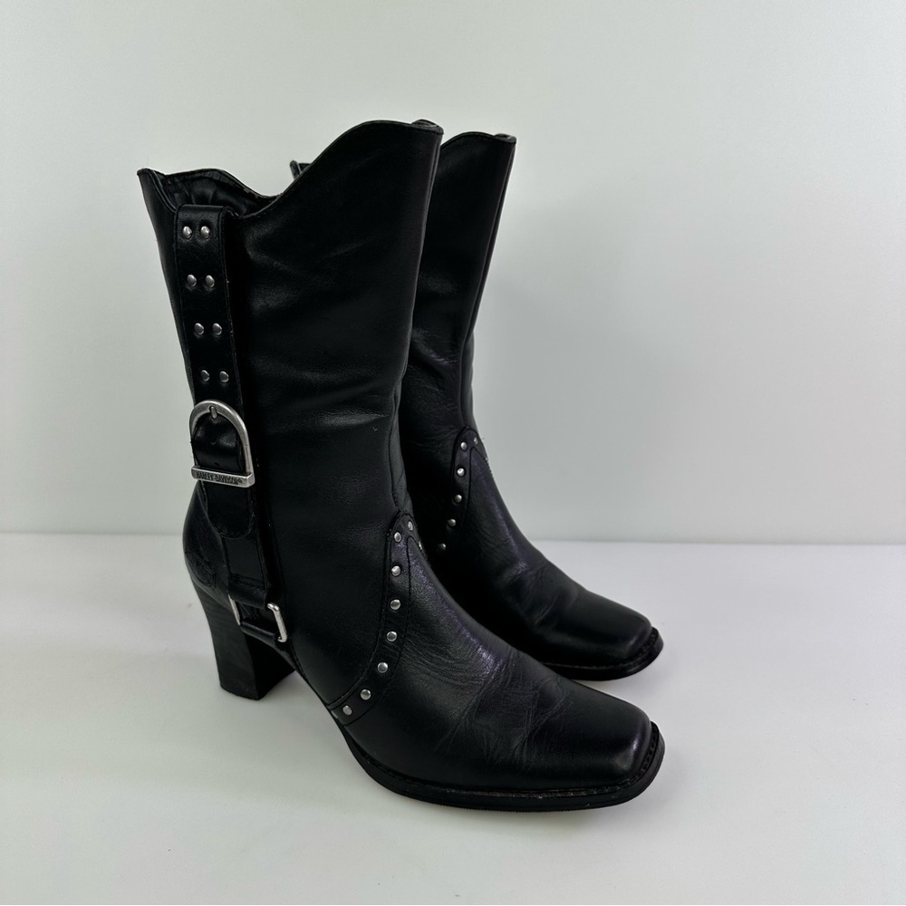 Harley-Davidson Women's Johanna D83571 Black Biker Boots - Size 6.5M
